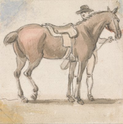 A Man and a Saddled Horse by Paul Sandby
